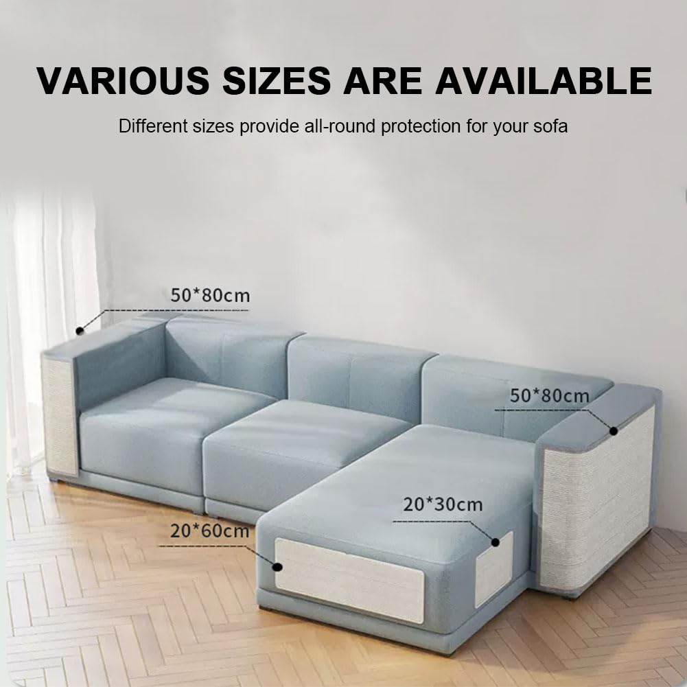 Protectores de arañazos para muebles de gatos, almohadillas autoadhesivas para sofá, cama y alfombra