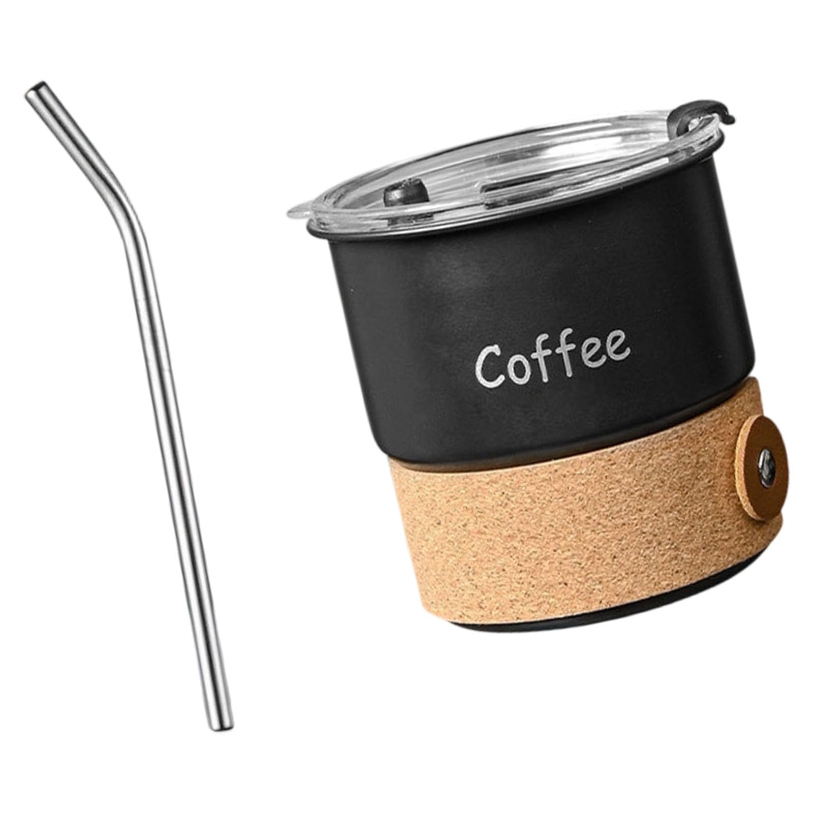 Xjdzineq Walled 420ML Stainless Steels Travel Mug Thermal Insulation with Leakproof Lid Straw Coffee Cup for Stainless Steels Drinkware