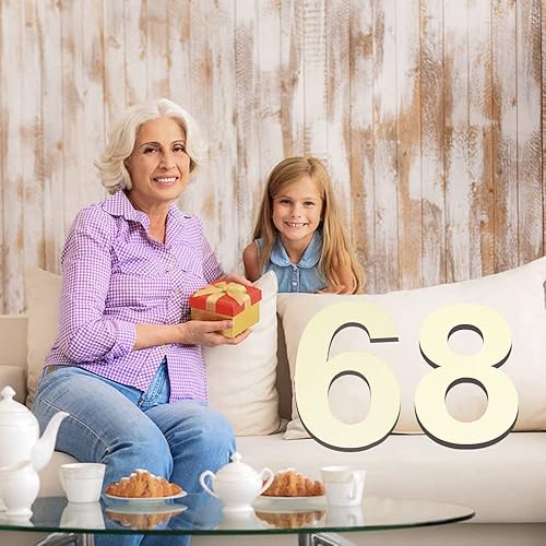 Miniatura 7 de Números de madera grandes de 15 pulgadas 3, número de madera en blanco 3, números de madera grandes sin terminar para manualidades, letreros de