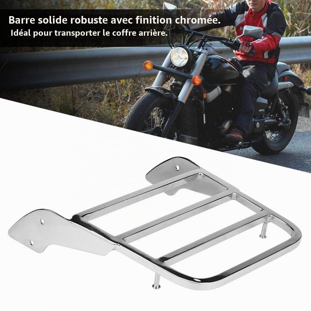 KIMISS Porte-Bagages arrière de Moto,Porte-Bagages en Metal Materials de Moto Sissy Bar pour VT750 C2 1997-2003 Silver