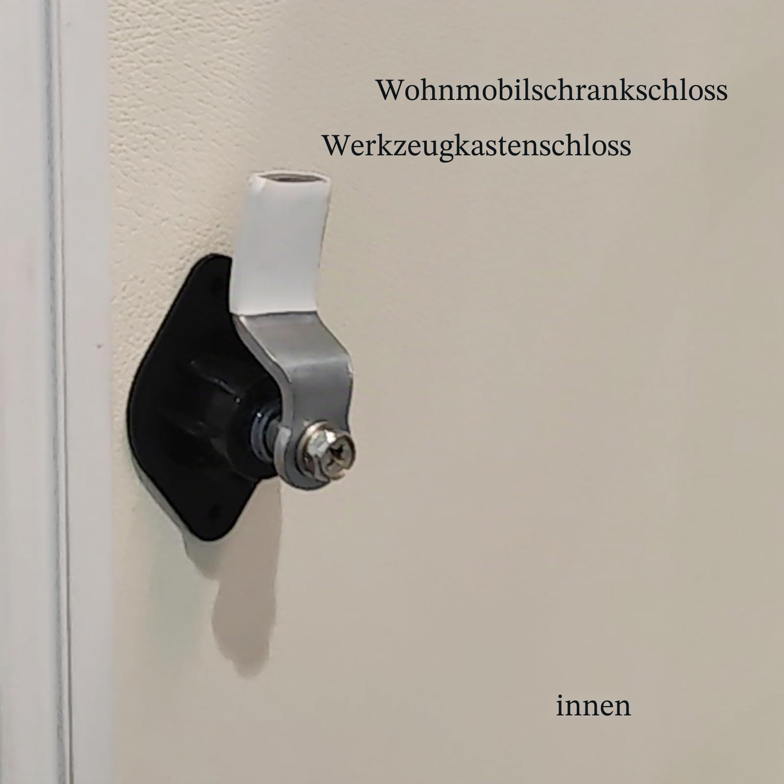 Wohnmobil Schlösser,T-Griff Schloss Kit mit Schlüsseln, T-Griff Garagentorschloss Türschloss für Wohnmobil Anhänger Wohnwagen RV Boote Werkzeugkastenschloss Schwarz, 1 Stück (G08)