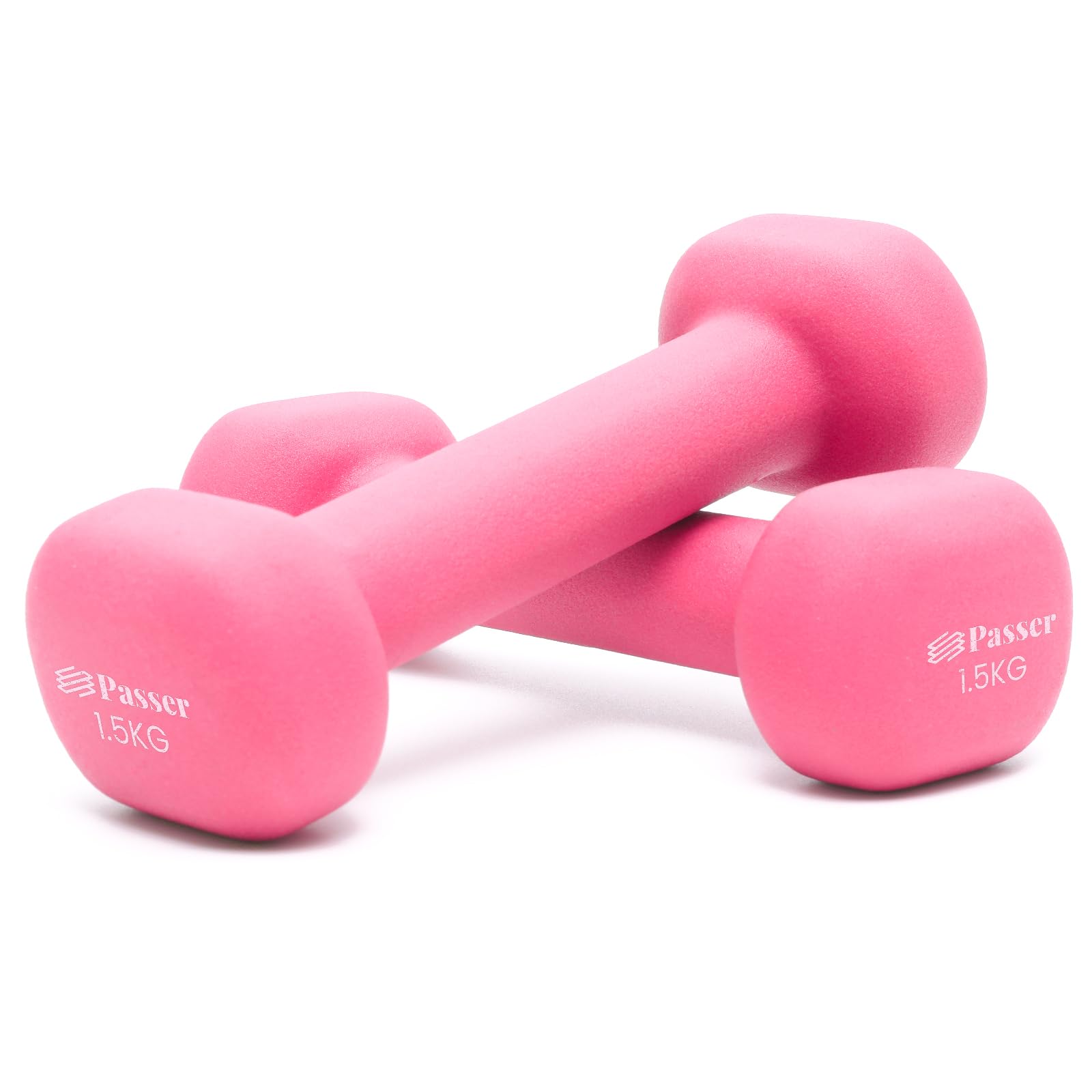 Neoprene Dumbbells Set of 2, Hand Weights for Women Men (1/2/3/4/6/8 kg Pair), Small Dumbbells Arm Weights for Ladies Gentlemen - Yoga, Pilates, Gym, Home - Workout, Fitness, Strength Training