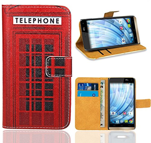 FoneExpert Wiko Getaway Housse Coque, Etui Housse Coque en Cuir Portefeuille Wallet Case Cover pour Wiko Getaway