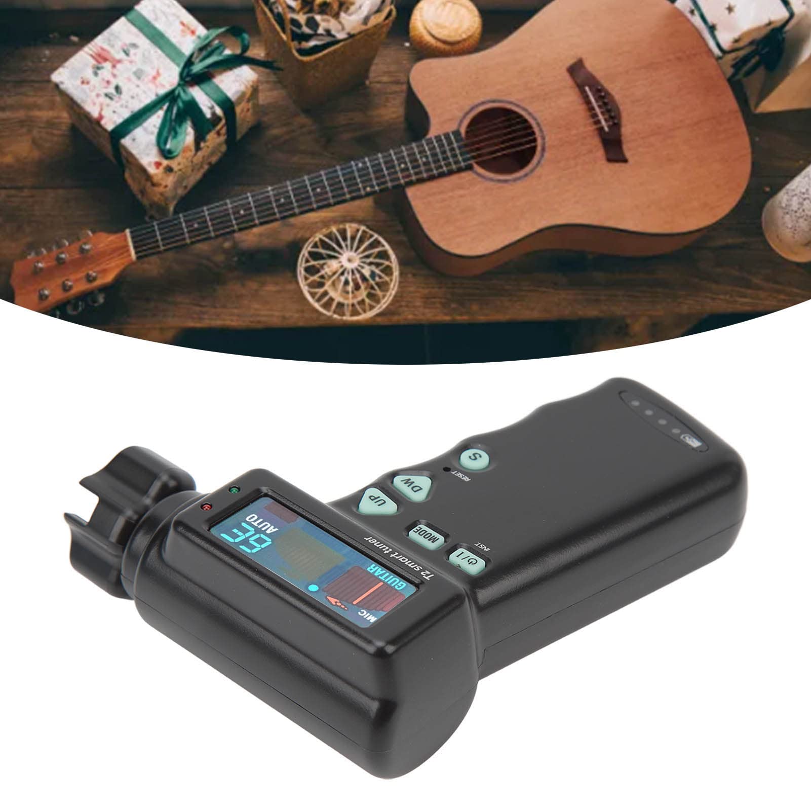 Naroote Afinador de Guitarra Profesional, Enrollador de Guitarra Inteligente Fácil de Usar para Conciertos