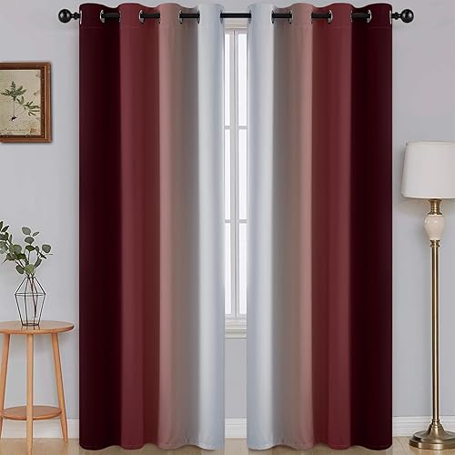 Miniatura 33 de SimpleHome Cortinas gruesas con aislamiento térmico y ojales, bloqueo de luz para oscurecer sala, dormitorio, 2 paneles, 52 x 72 pulgadas de largo,