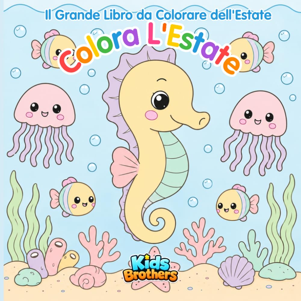 Colora l'Estate: Il Grande Libro da Colorare dell'Estate