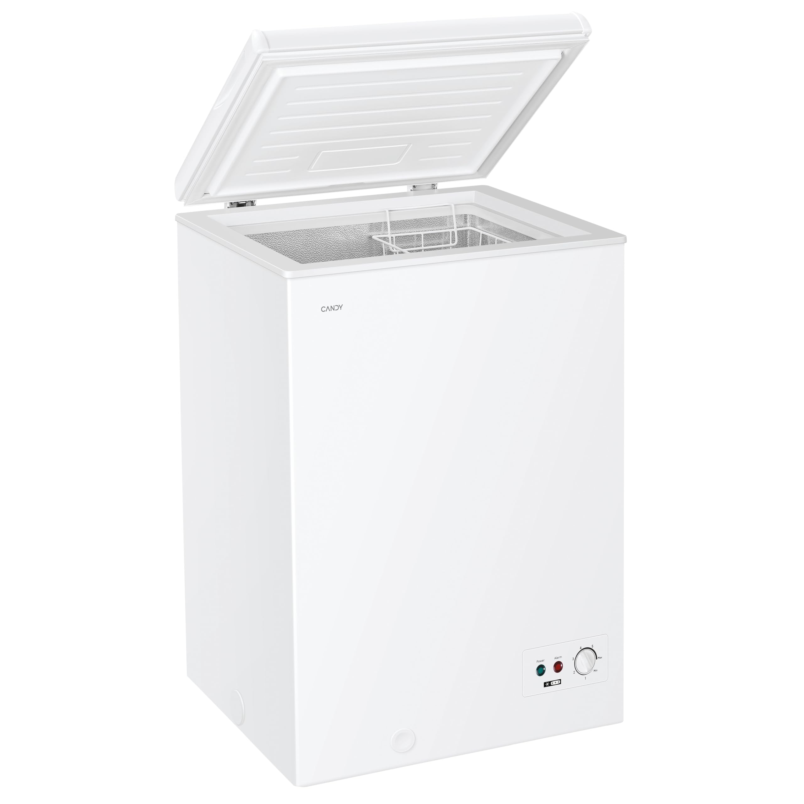 Candy Artico, CCHH 100E, Congelatore a pozzetto, Libera Installazione, 97 Litri, 39/C dB, Funzione Artico, Connesso, Bianco, AxLxP 84,5x54,5x49 cm [Classe di efficienza energetica E]