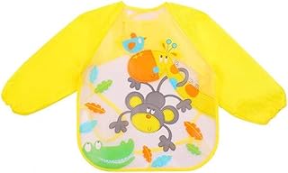 مريلة أطفال بأكمام طويلة مقاومة للماء مصنوعة من مادة إيفا بأكمام طويلة مناسبة لتناول الطعام للأطفال، ملابس بافوار