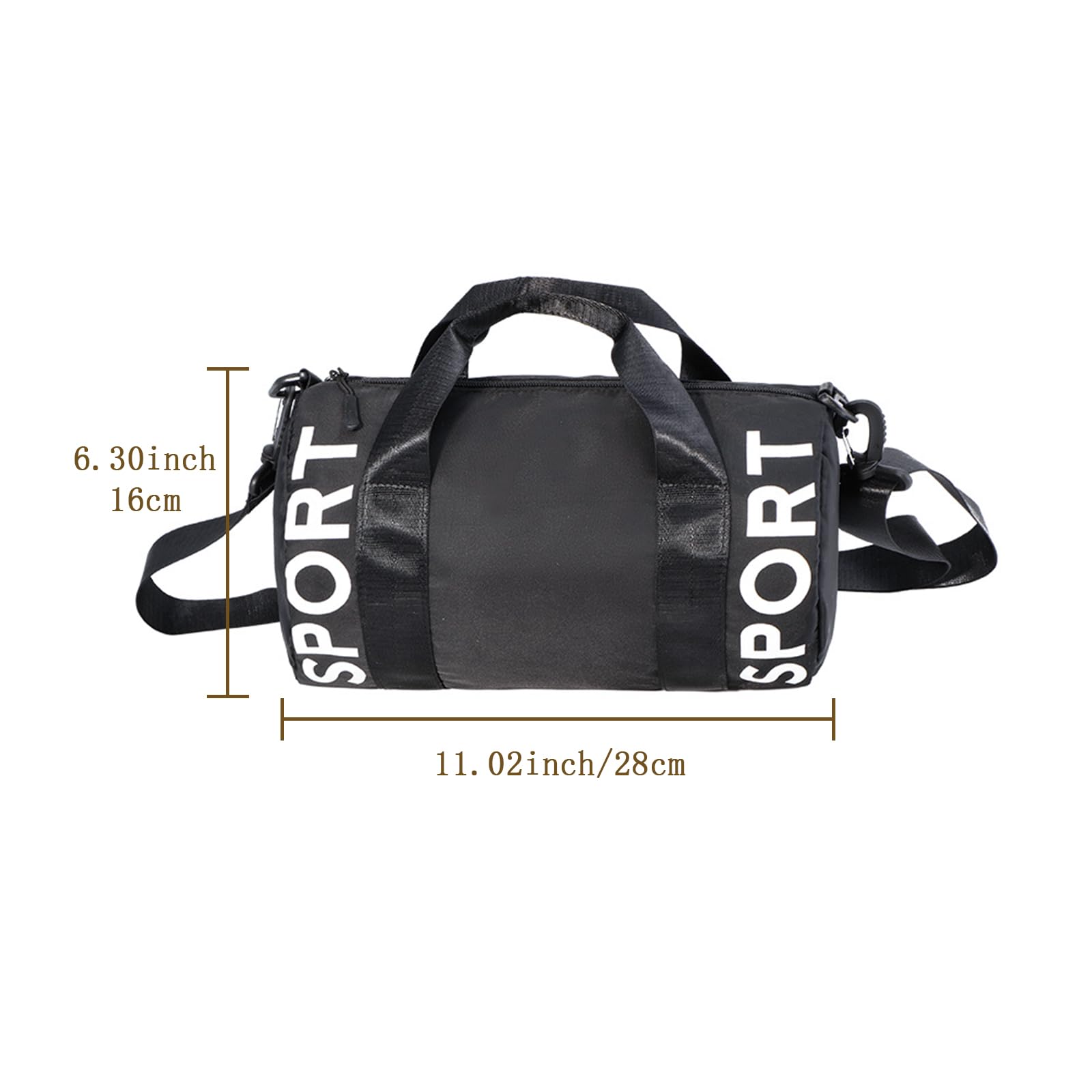 Bolsa de Deporte Impermeable Pequeña para Mujer y Hombre, Mini Bolso de Entrenamiento con Correa de Hombro