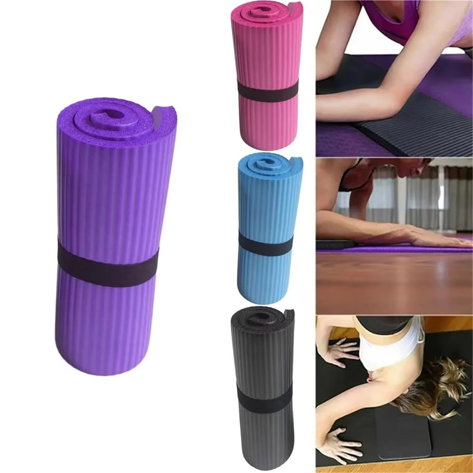 Rodillera multifuncional for Yoga, equipo de gimnasio 25x60CM, codo portátil plegable, estera soporte fuerte antisudor