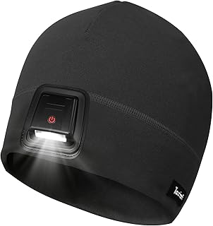 Taximi Hat with Lamp - Thermal Winter Hat with Light Men Women Warm LED Beanie Hat for Hiking Running Cross Country