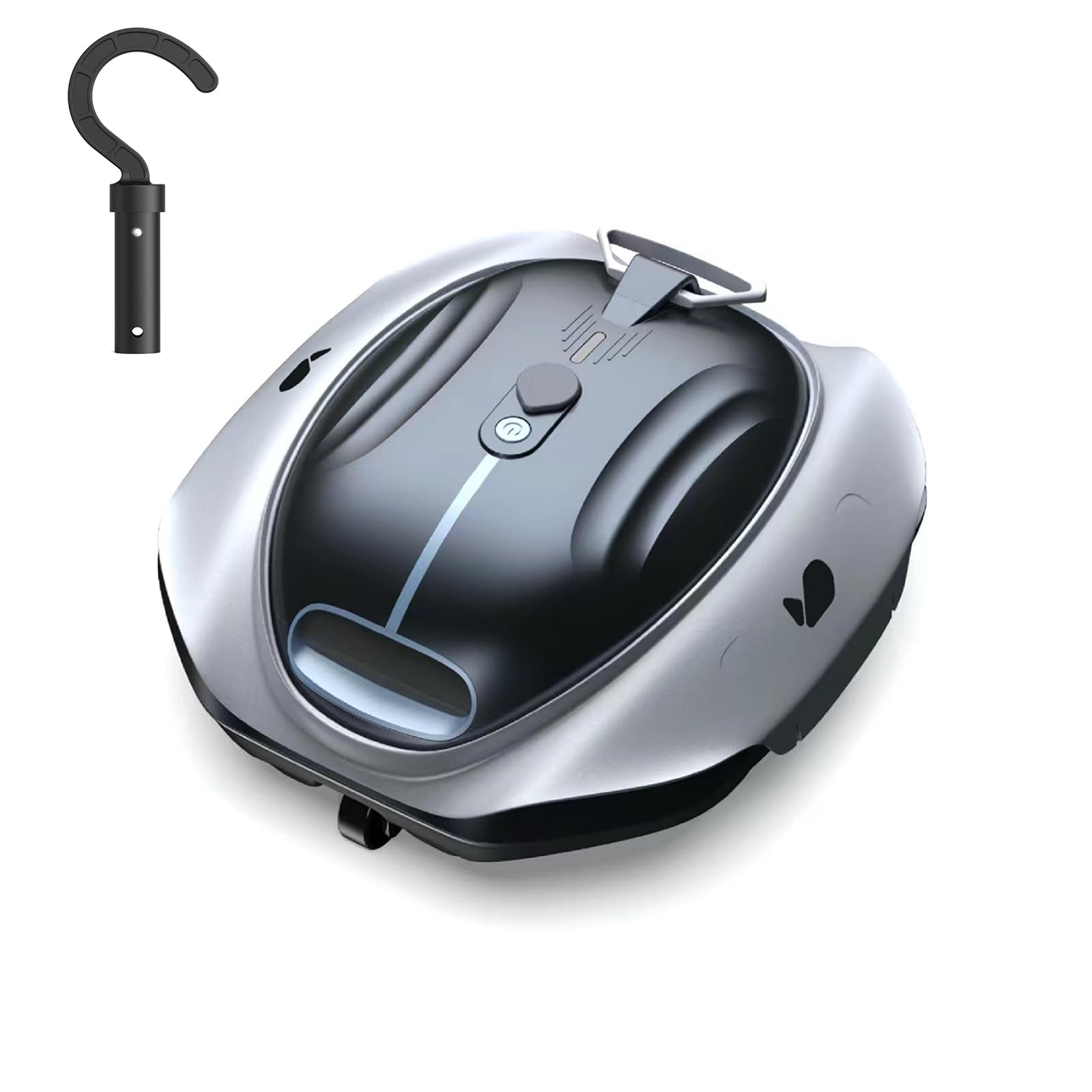 Photo 1 of BUBLUE Bubot 300P Robotic Pool Cleaner, Cordless Pool Vacuum with Industry Leading Suction Power, Bluehole Tech, DirtLock Tech, Smart Sensor for Above-Ground Flat Pools up to 850 Sq.Ft, Silver