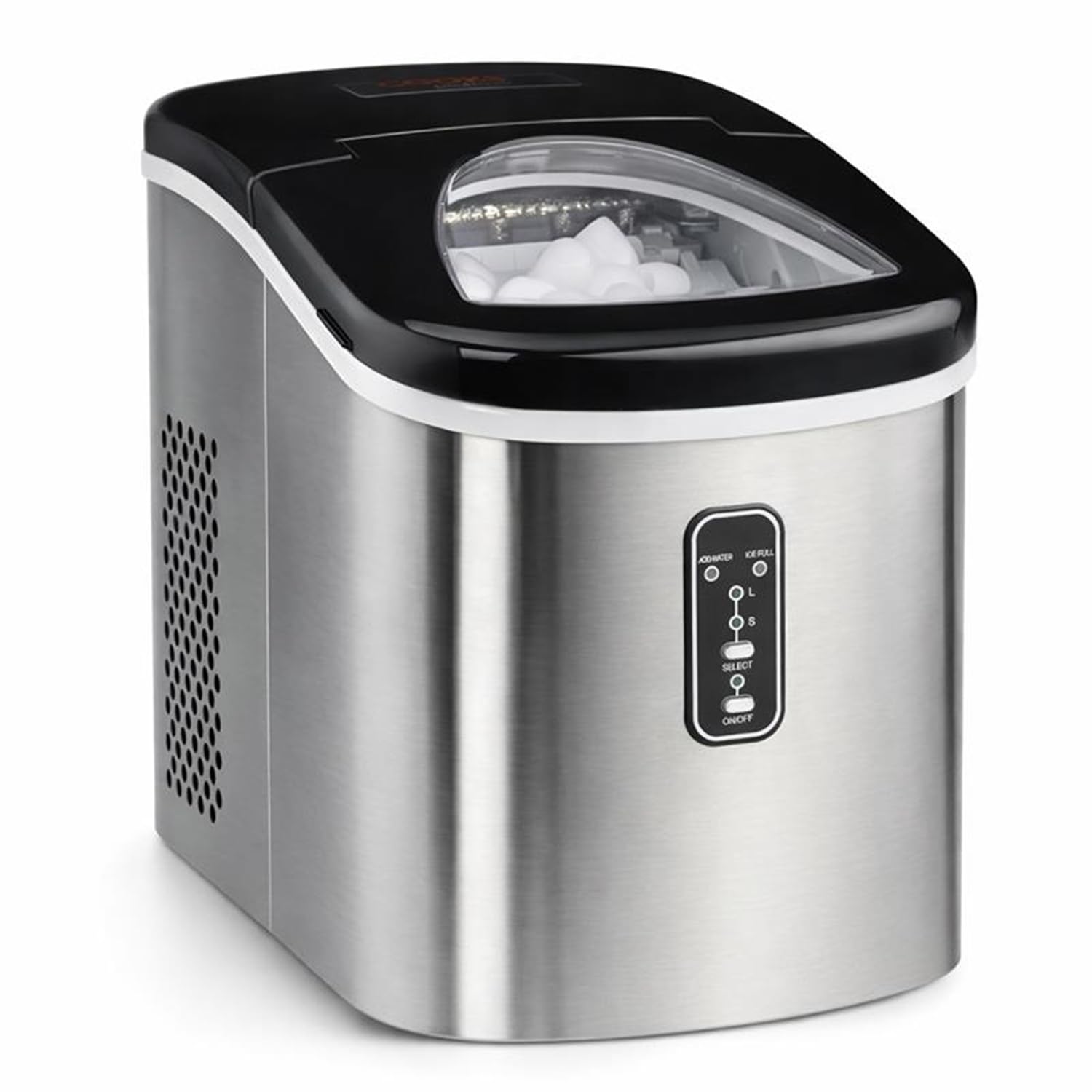 Cooks Professional 14KG Ice Maker Machine with Scoop | Countertop Ice Cube Maker for Home, Kitchen, Bar | Large Capacity 2.2L Water Tank | Quick and Easy with 2 Ice Size Options | No Plumbing | Silver — image 1
