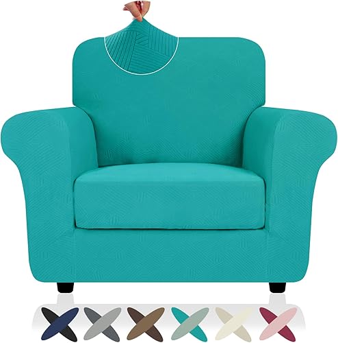 Miniatura 29 de Funda 2026 para sofá de dos plazas XL a rayas, 3 piezas (71"-91"), fundas elásticas gruesas para sofá con cojines 2 XL con banda elástica Nuevo