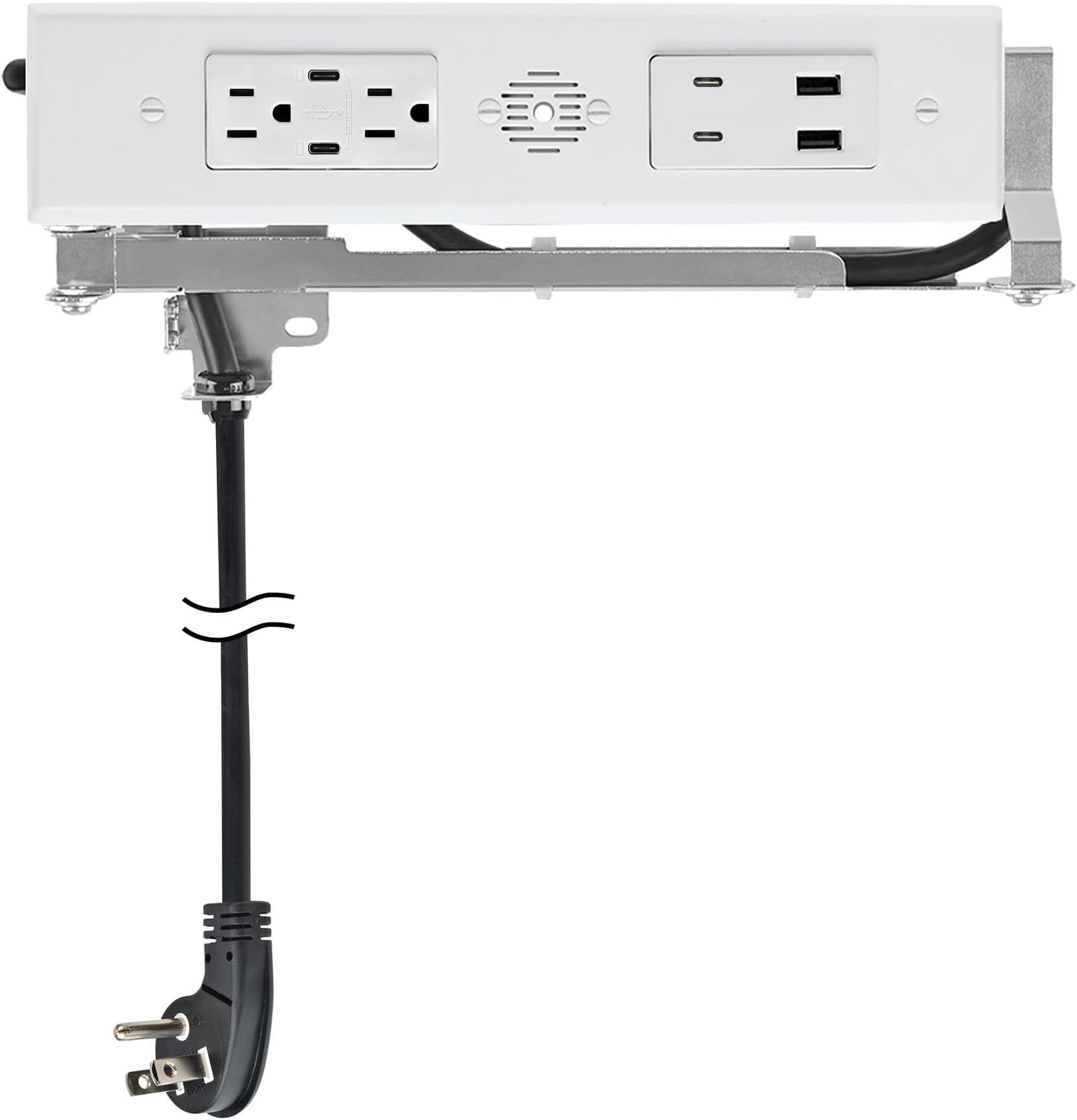 Docking Drawer Blade Duo in-Drawer Outlet, Integrated Safety Shutoff, (4) 30W USB-C, (2) USB-A & (2) 15 amp AC, White