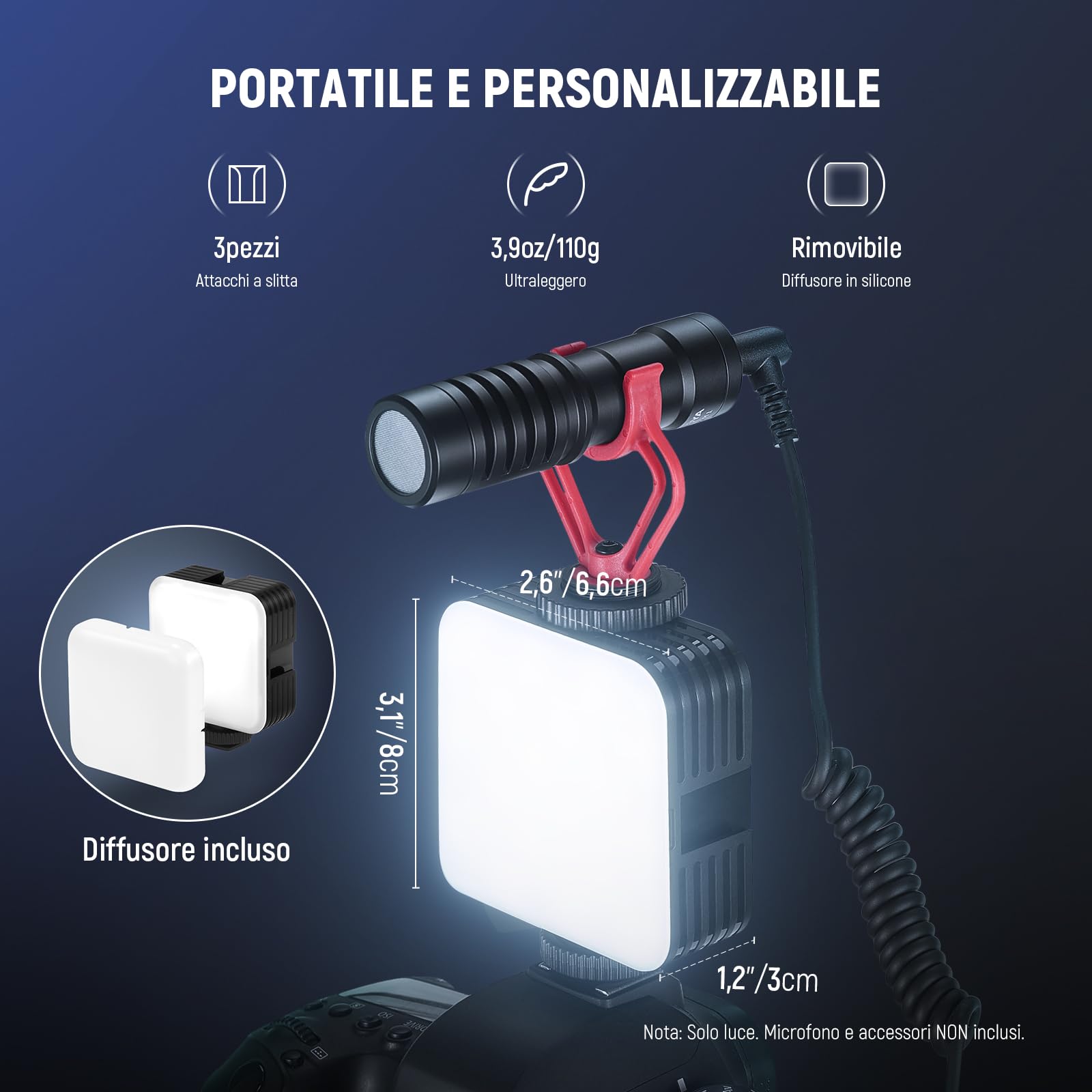 NEEWER Luce Fotocamera RGB Magnetica — immagine 6 di 11