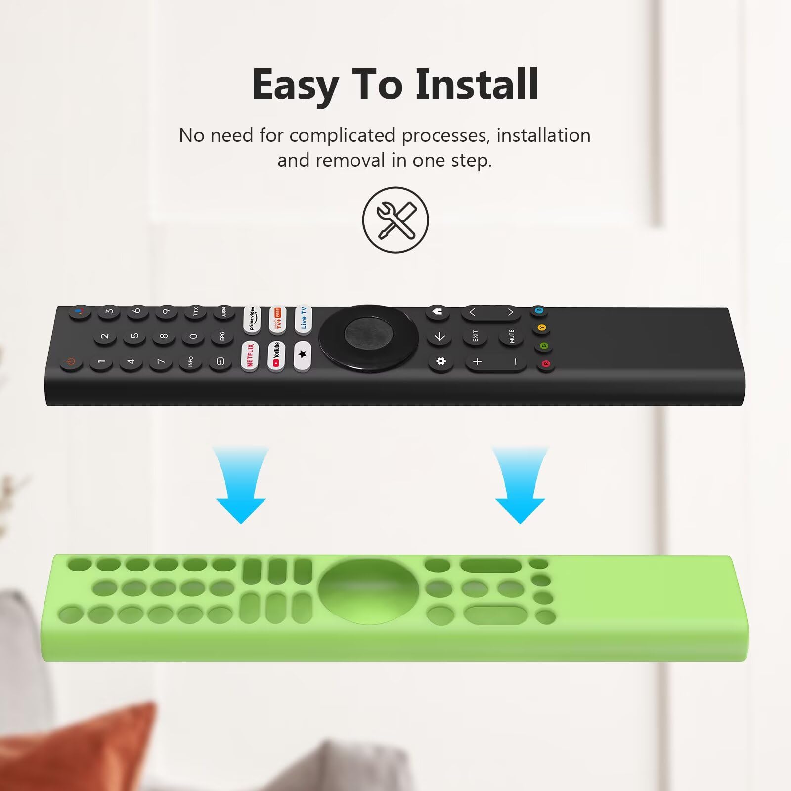 FTRONGRT Cover Compatibile con Xiaomi XMRM-P3, Ultrasottile e Leggero, Anticollisione, Cover Protettiva per Telecomando in Silicone.Verde Luminoso