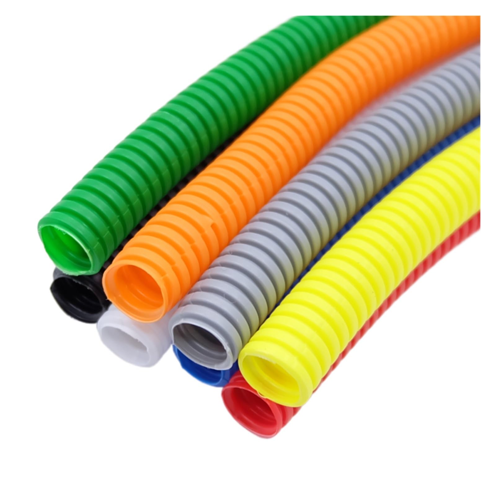 Tubo en espiral para cables, Tubo aislado de PP de 1/5 m, 7,5 mm - 25 mm, for cableado de tuberías de automóviles, manguito protector de plástico dividido for telar de cables.(Grey - Closed,OD 10 X O