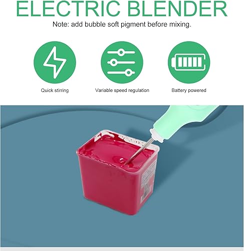Miniatura 7 de EXCEART 1 juego de mezclador eléctrico de pigmento, mezclador eléctrico de tinta de pigmento, mezclador eléctrico de pinturas de gouache mezclador