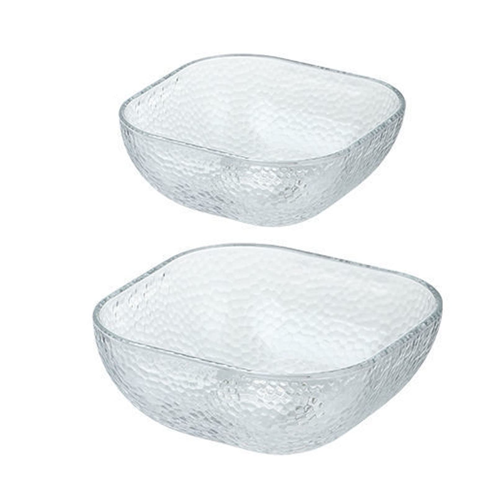 Ontihang Glass Serving Bowls Set Clear Stackable Salad Bowls Deep Trifle Bowl for Soup Fruit Dessert Pasta Curry Popcorn Cereal Suit for Mixing Dining