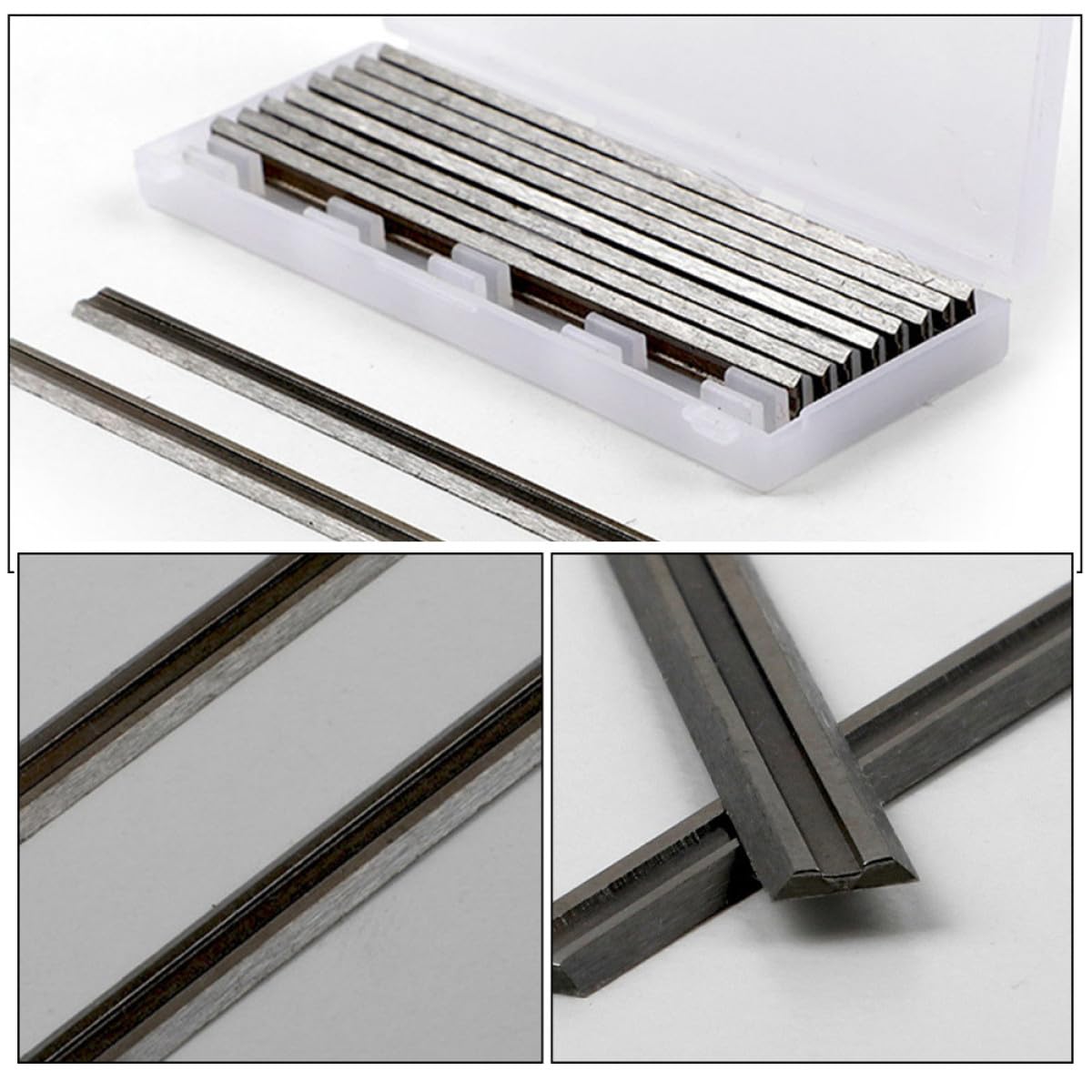 Juego de Cuchillas Reutilizables Mejora la Eficiencia Cepillado de Madera Blanda y Dura de 82 Mm Adecuado para y Construcción para Cepilladora de Aleación Dura