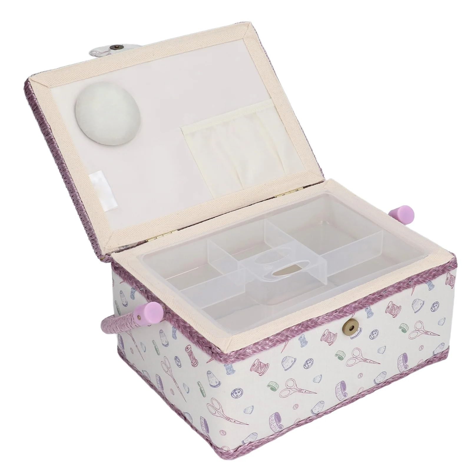 Cestino da cucito Tessuto antipiega Buona elasticità Scatola portatile resistente all'usura Organizzatore della scatola
