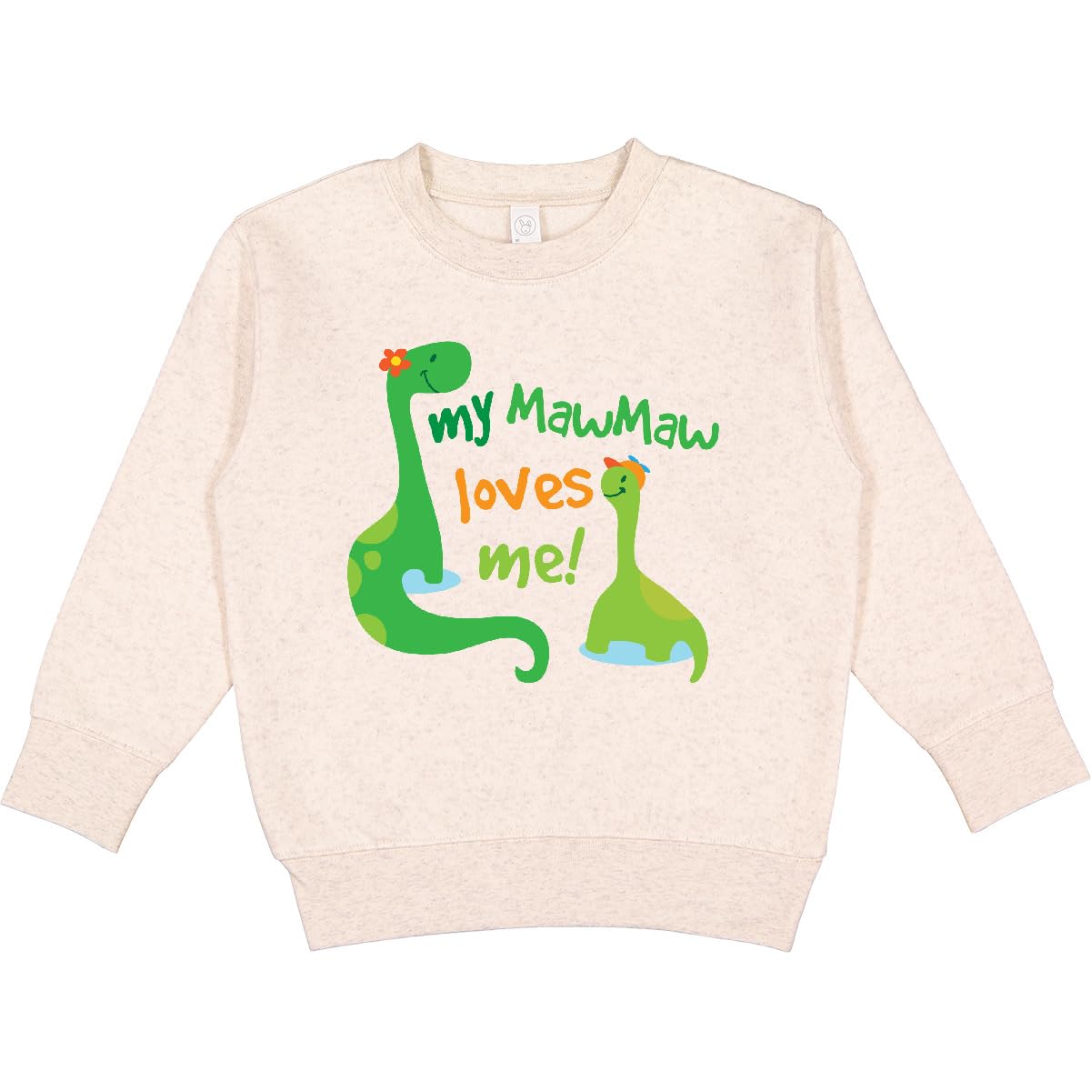 inktastic My MawMaw Loves Me Grandson Toddler Sweatshirt 3T Natural Heather 205ca