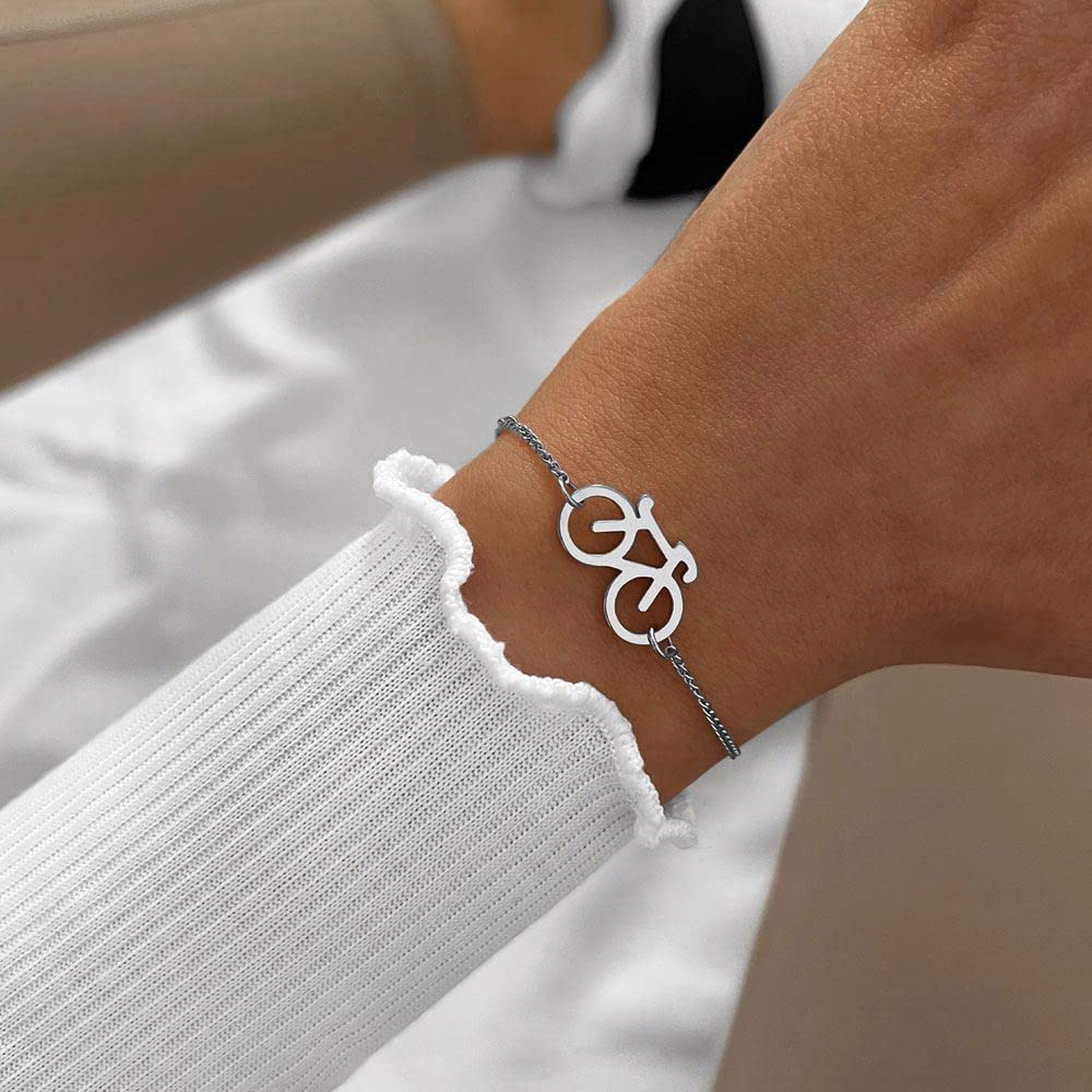 SAILBRACE Bracciale Silver Bike Chain, argento, Taglia unica