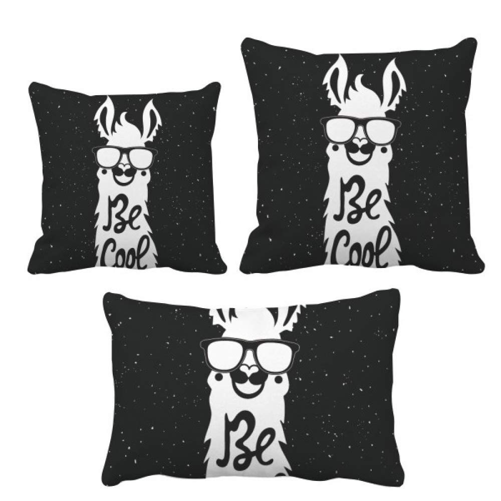Coussins de canapé alpaga noir et blanc | Tissage premium haute qualité