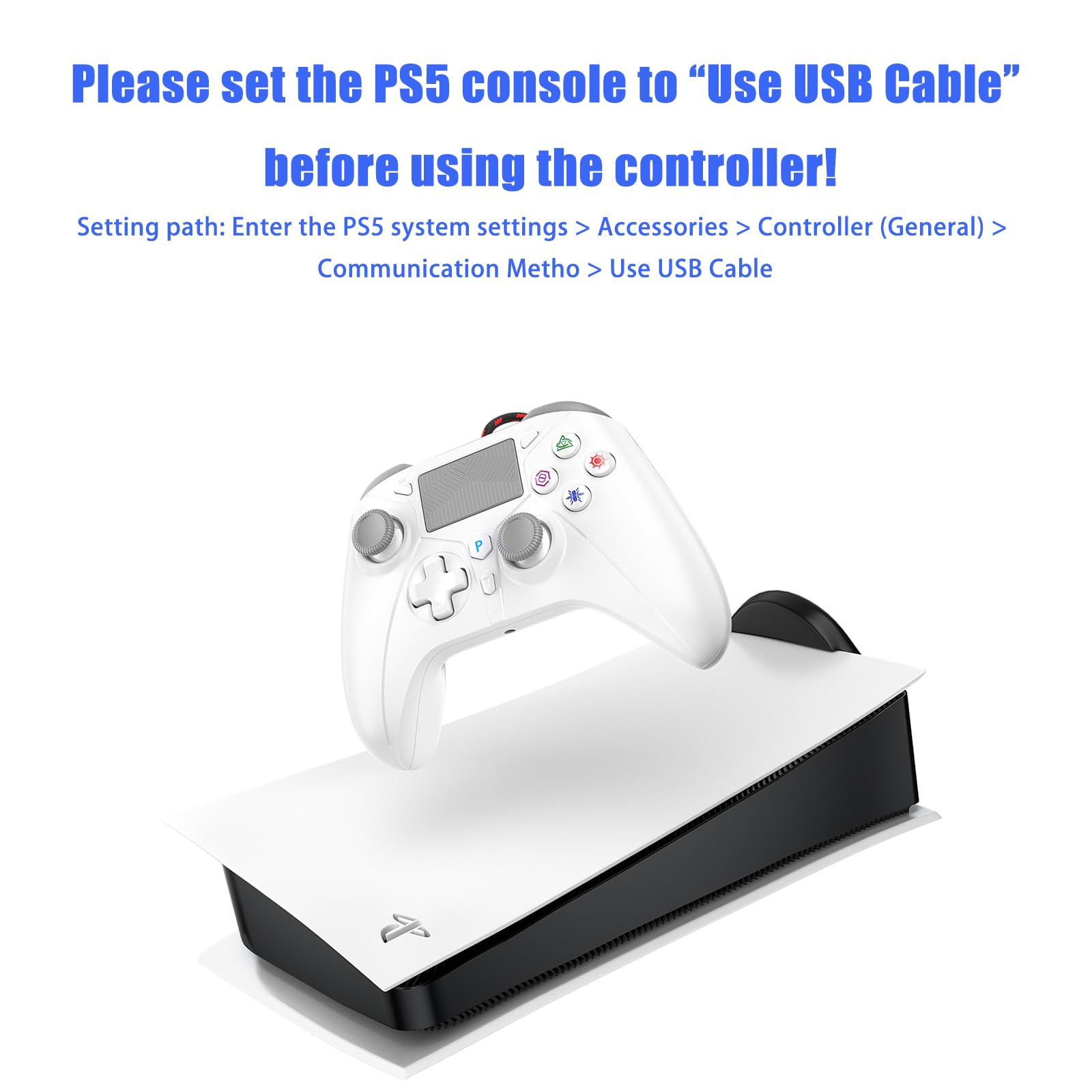 Amazon.com: Dinosoo 10ft Wired for PS5 Controller, Compatible with