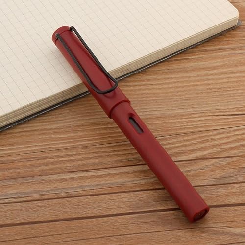 Pluma estilográfica de plástico vintage azul esmerilado rojo verde EF F plumín papelería caligrafía pluma firma oficina suministros escolares