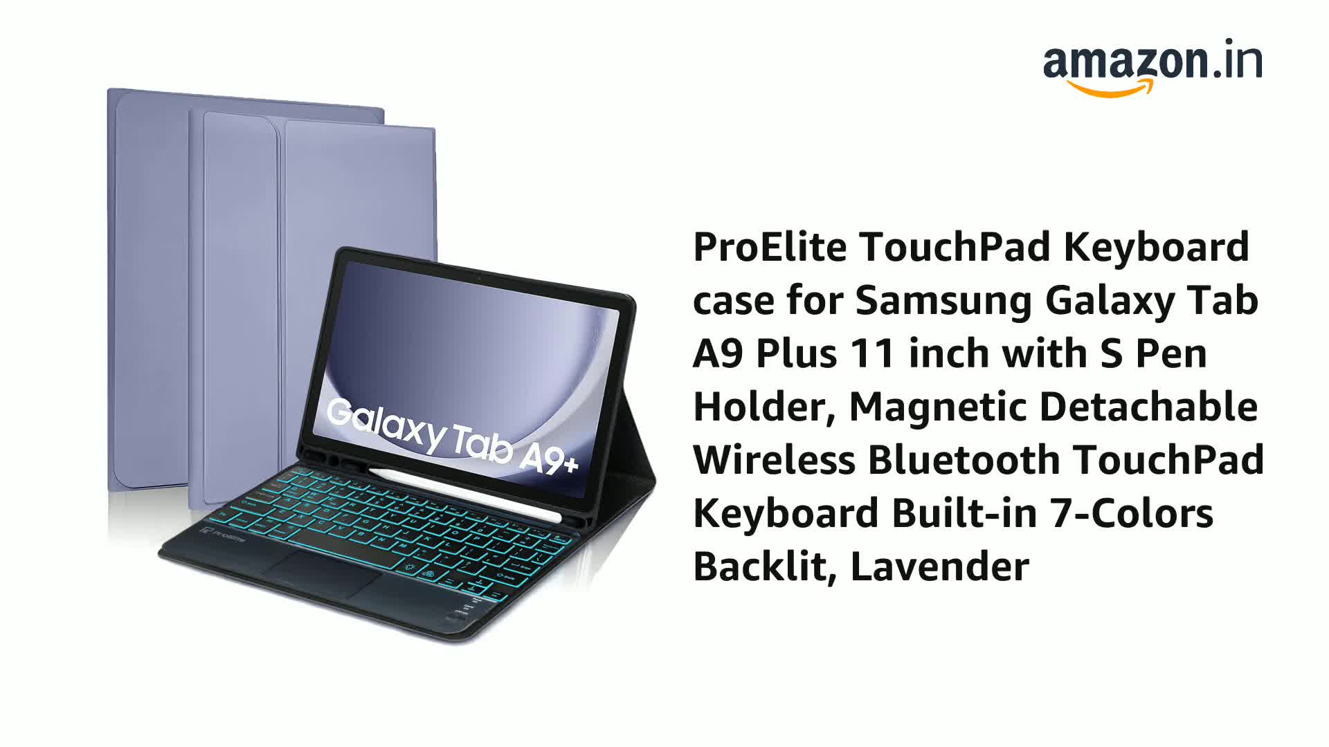 ProElite TouchPad Keyboard case for Samsung Galaxy Tab A9 Plus 11