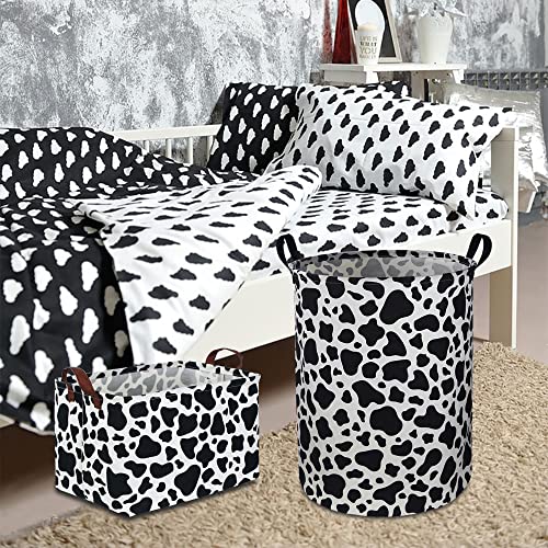 Ntaohamper Rectangular Cow Storage Basket,Waterproof Cowprint Box With Handles For Bedroom,Baby Room Decor,Gift Basket For Cow Lovers,Collapsible Kids Toys Bin(Cow) #TOP3