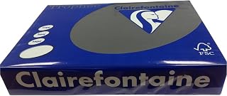 Clairefontaine 1001C - Ries mit 250 Blatt Druckerpapier / Kopierpapier Trophée, DIN A4 (21x29,7 cm), 160g, Schwarz intensive Farbe, 1 Ries