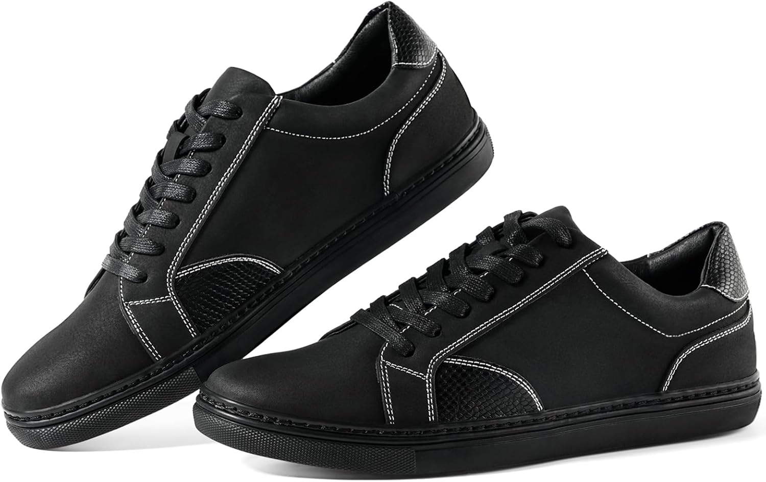 シューズ メンズ【40代50代30代におすすめ】 靴 おしゃれ/カジュアル ｜ メンズファッション通販 MENZ-STYLE(メンズスタイル） メンズカジュアルドレススニーカー-クラシックレースアップレトロスニーカーメンズ-快適なPUビジネスカジュアルシューズ