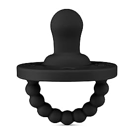 Ryan & Rose Cutie PAT Pacifier Teether (Flat, Black)