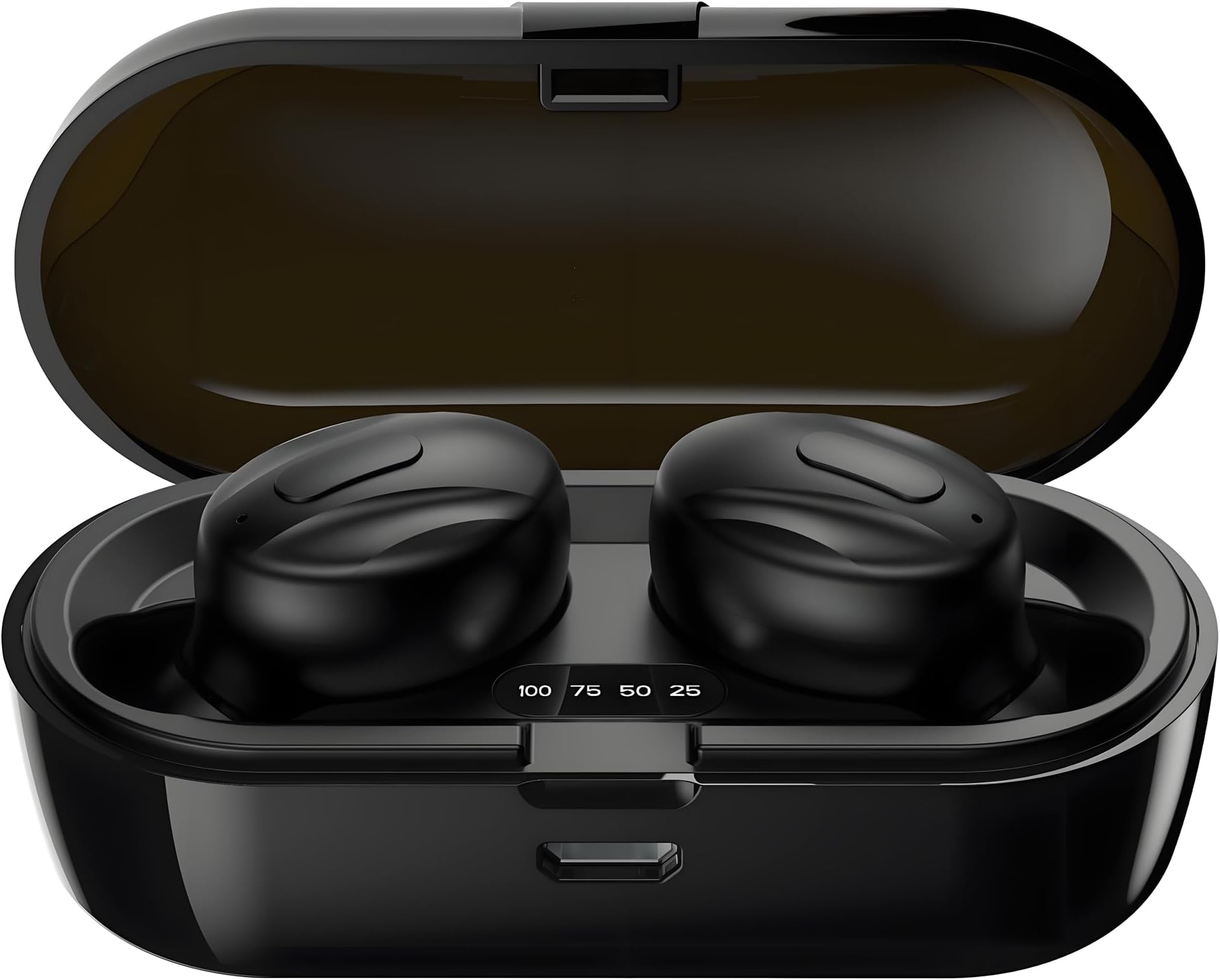 Wireless Earphones,Bluetooth 5.3 Wireless Earbuds In Ear with HiFi Stereo Sound Mic,2024 Mini Bluetooth Earbuds Noise Cancelling Ear Buds for Men Women,IPX7 Waterproof,LED Display,30H Long Playtime