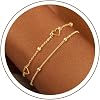ZHESHY Bracelet Women's Gold Silver Chain Bracelets Set 14k Gold-Plated Charm Bracelet Adjustable Stackable Heart Knot Paper Clip Pearl Bracelet Golden Bracelet Jewellery Women Women