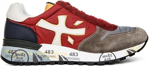 PREMIATA Mick nel camoscio Tortora e Rosso (46) : Amazon.it: Scarpe e borse