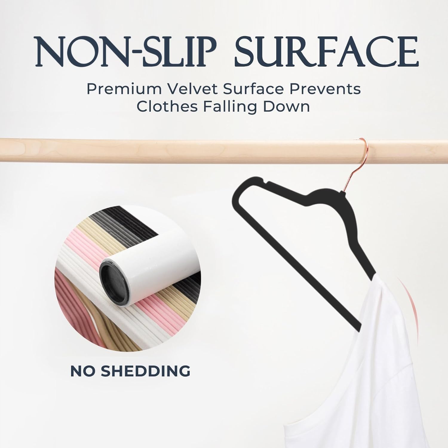 house day black velvet hangers 60 pack, premium non-slip felt hangers, sturdy black clothes coat hanger heavy duty, durable suit hanger for space saving, no marks gold hook 60 pack black