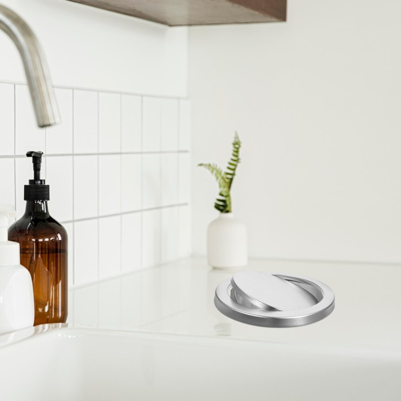 Couvercle Basculant En Acier Inoxydable Pour Poubelle 30 Cm Résistant Aux Intempéries Accessoire Remplacement Pour Poubelle De Cuisine Et Lieux Publics