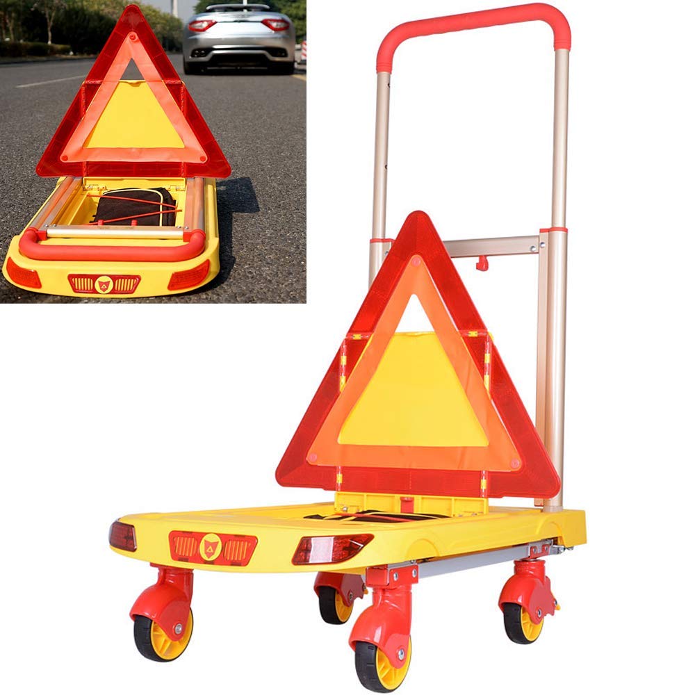 Buy ZGYQGOO Folding Aluminum Platform Cart with Secure Brakes on Swivel
