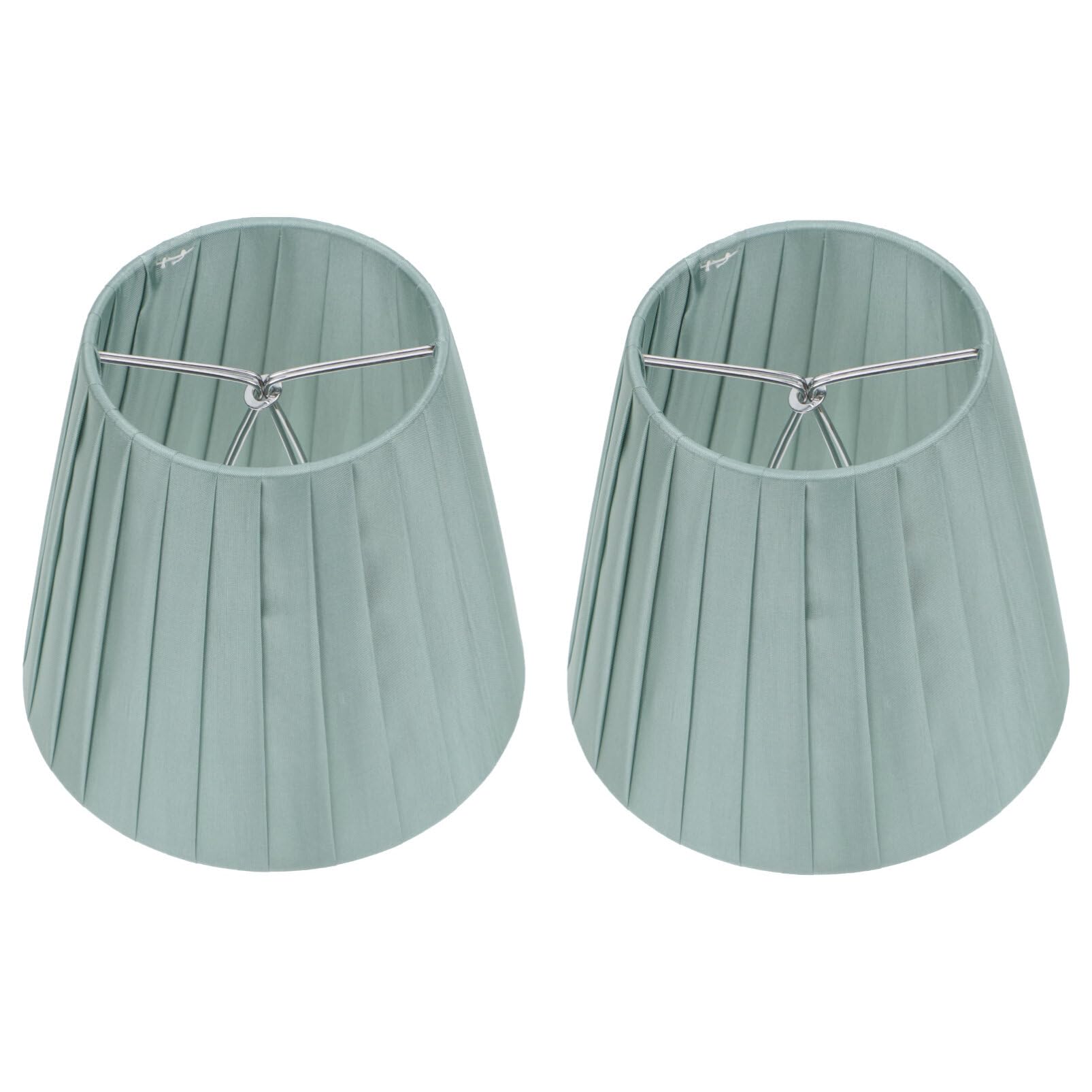 Lurrose 2Pcs Chandelier Lamp Shade Green Clip on Light Shades Chandelier Lampshades Table Light Lampshade Fabric Lampshade Bedroom Office Home Decor (Green)