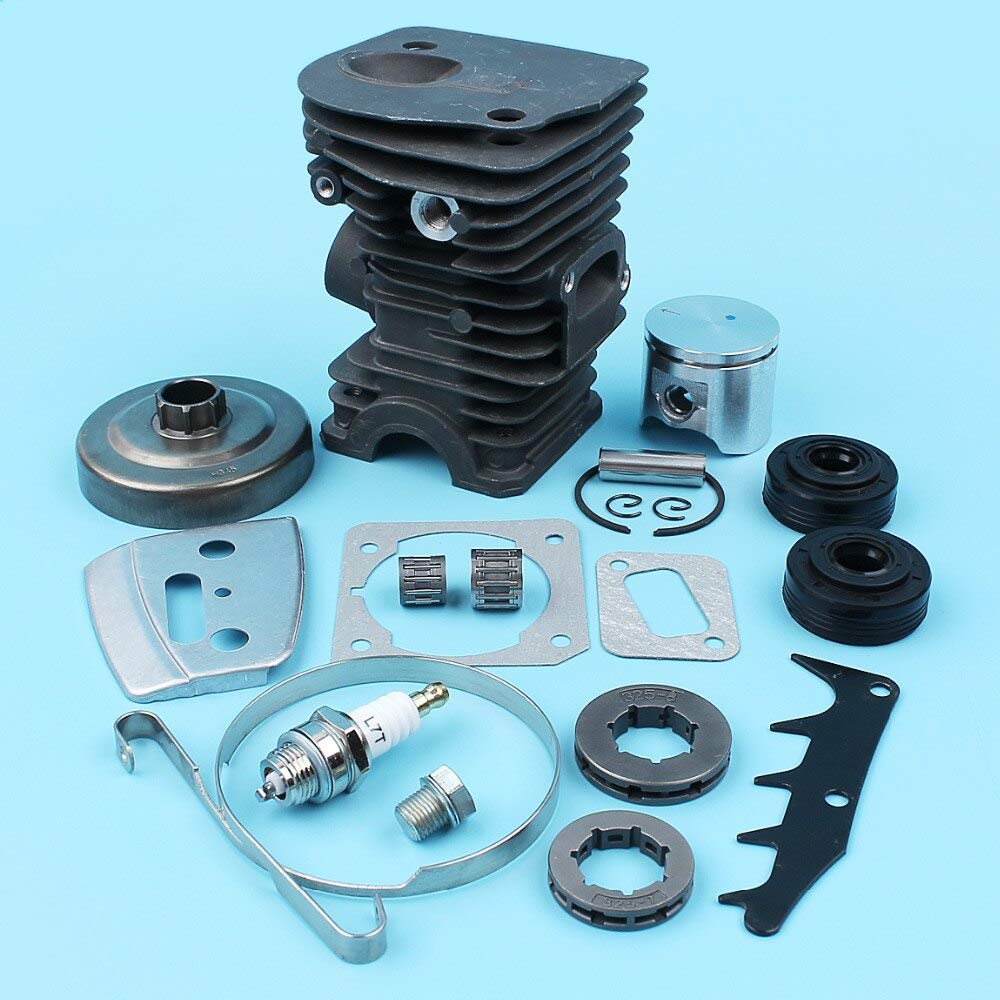 42mm Nikasil cilindro pistón anillo pin sello aceite tambor piñón kit para Jonsered CS 2141 2145 E motosierra válvula de descompresión