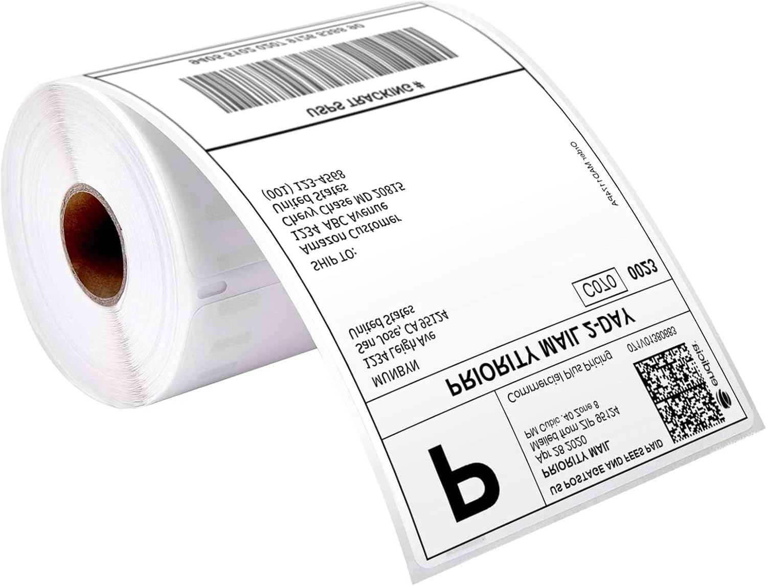 Direct Thermal Labels Roll 4'' x 6'', 350 Labels Direct Thermal