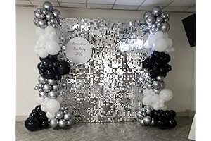 Sequin Wall Backdrop - 24pcs Decorations Panel
