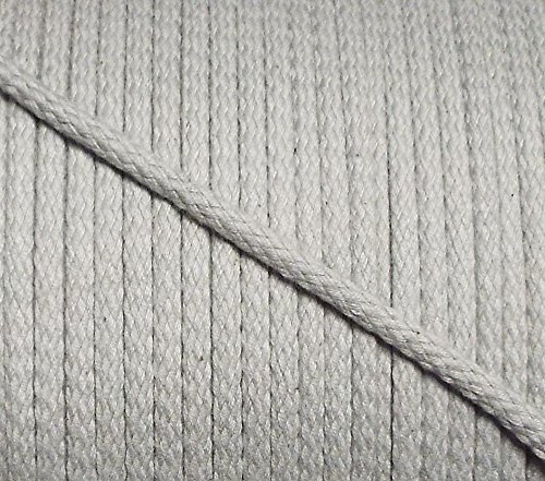 5 m Baumwollkordel 5 mm (hell grau)