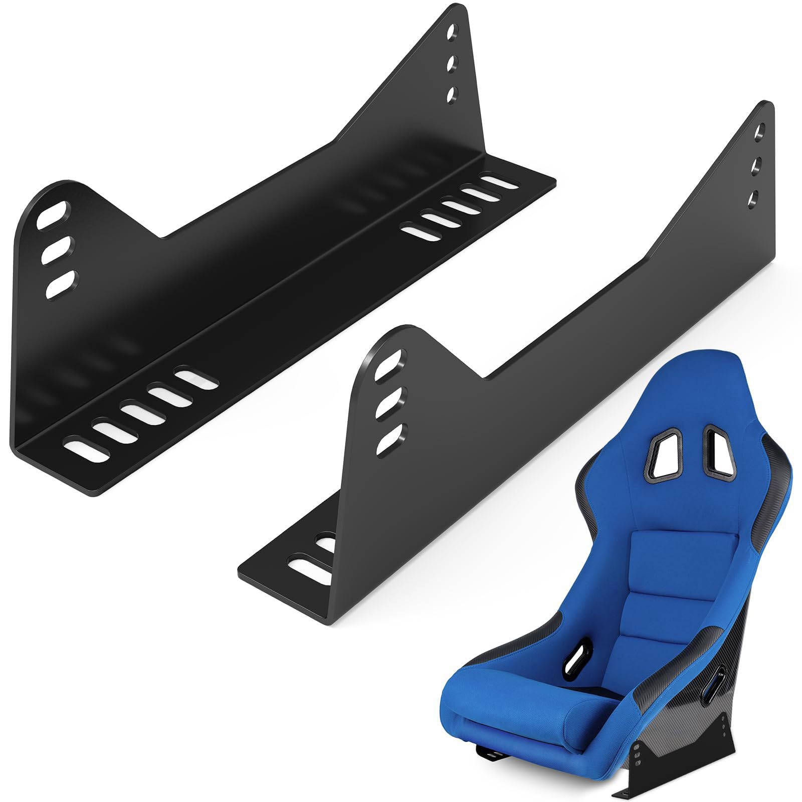 Ensemble de supports de rails coulissants réglables conçus pour siège de course à baquet offrant un montage simple et une finition antirouille, support de montage facile à installer