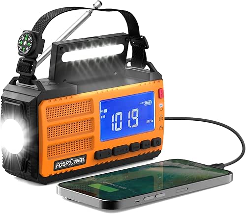 FosPower Emergency Weather Radio (Model D8) NOAA/AM/FM with 37000mWh Portable
