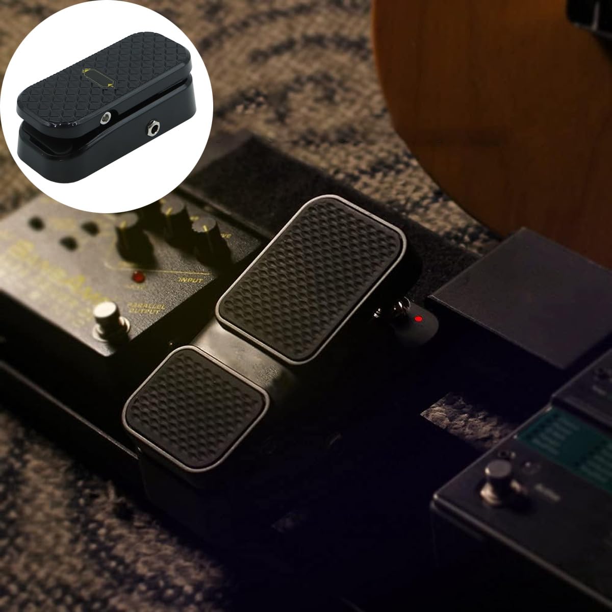 Ludom Pédale d'expression Universelle, adaptée pour Les amplificateurs et Les configurations d'effets (Noir)